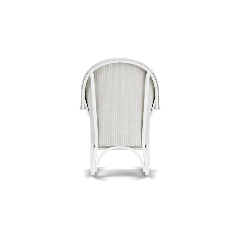 Loom Outdoor Rocker Chair, Demo Stone, Matte White