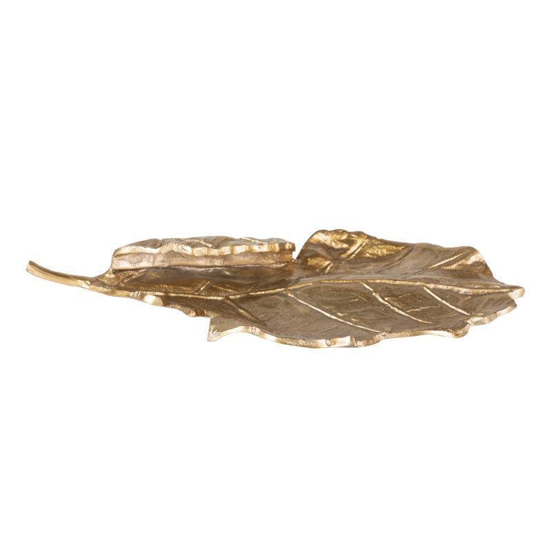 Gruver Aluminum Abstract Decorative Plate in Golden