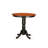 5 Piece Counter Height Dining Table Set Includes a Round Kitchen Table with Pedestal and 4 Dining Room Chairs, Black & Cherry-1540463278