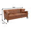 Ensemble canapé et fauteuil de salon Regency en cuir PU capitonné avec structure en bois massif-134912608