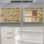 Vitrine murale à 5 niveaux avec portes en verre et tablettes réglables pour objets de collection et décor-79632674