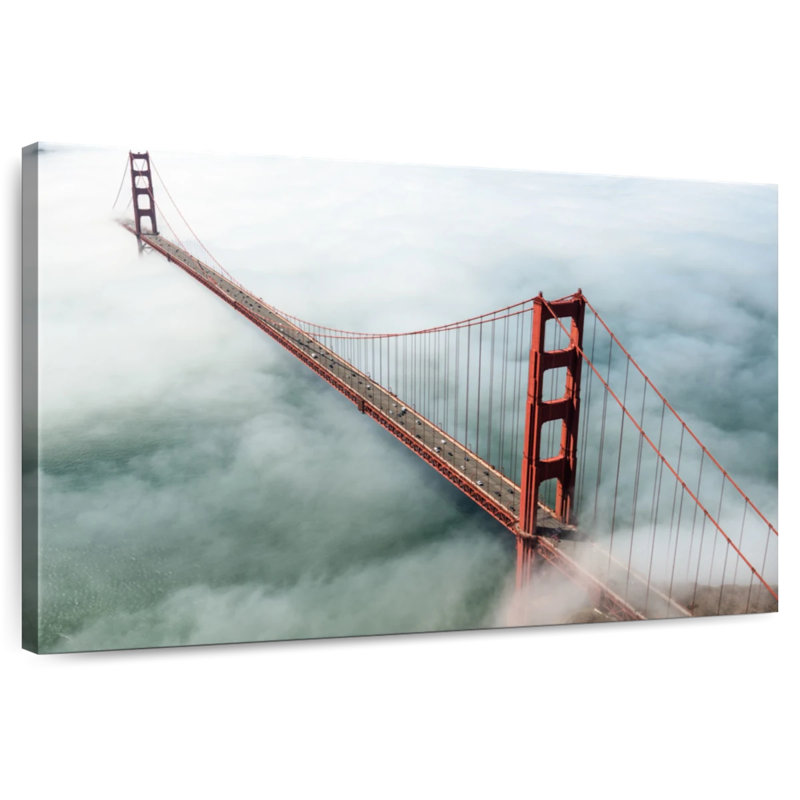 Lilie brouillard au Golden Gate Bridge, H 24 po x l 36 po