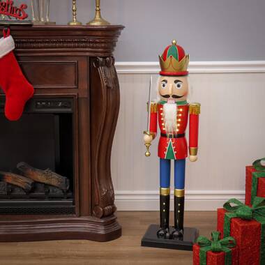 Northlight 59 Lighted Retro Style Blow Mold Nutcracker Soldier Outdoor Christmas Decoration