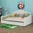 Full Upholstery Daybed Frame With Trundle-2117212356