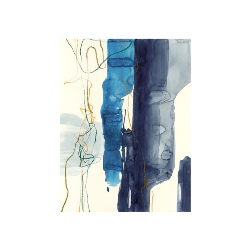 Navy Waterfall I Print by Sara Brown, 40" H x 30" W, Plexi