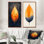 Ambre moderne moderne laissant l'harmonie de l'automne I - collection d'art mural floral 2 panneaux
