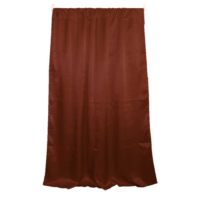 Panneau de rideau semi-transparent en polyester Dafni, rouille, L 58 po x L 84 po