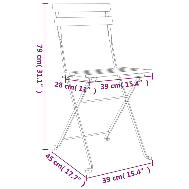 Addileigh Folding Patio Dining Side Chair