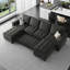 Canapé-lit modulaire convertible en velours en U Shavera-897483178
