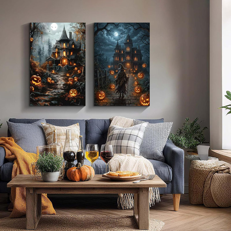 2 Piece Wrapped Canvas Wall Art, 60cm H x 40cm W