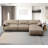Suede 1 Piece Sectional Sofa Light Brown