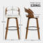 Swivel Upholstered and Faux Leather Bar Stool-772427364-772427371