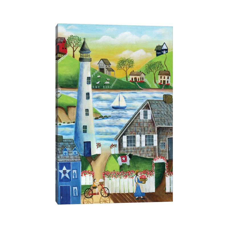 By The Sea by Cheryl Bartley - Wrapped Canvas Painting