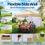 8x8ft Pop Up Canopy Tent with Detachable Sidewall-111154186-124436165