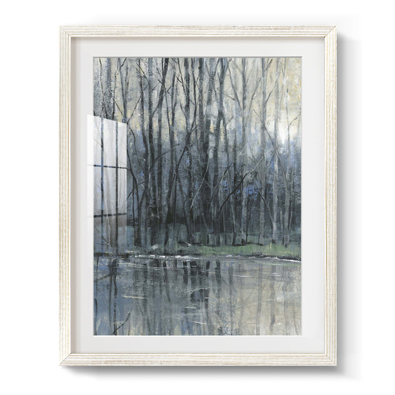 Verre bleu Catalina Island - toile tendue avec châssis, H 28,5 po x l 20,5 po, Blanc