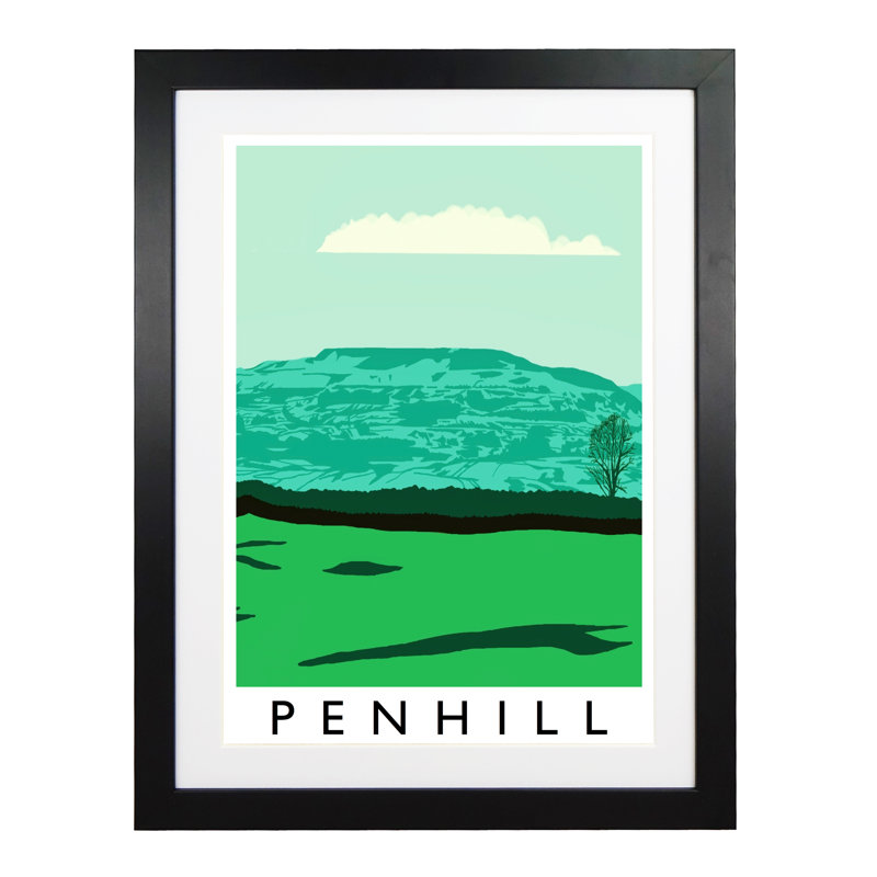 Penhill by Richard O'Neil - Print, Black Wood Frame, 43.5 cm H x 33.5 cm W x 2.2 cm D