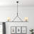 2-Black dimmable iron pendant light