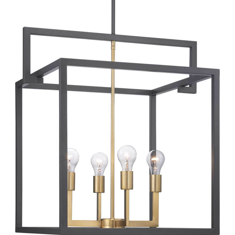 Lustre rectangulaire à 4 lumières Gaia