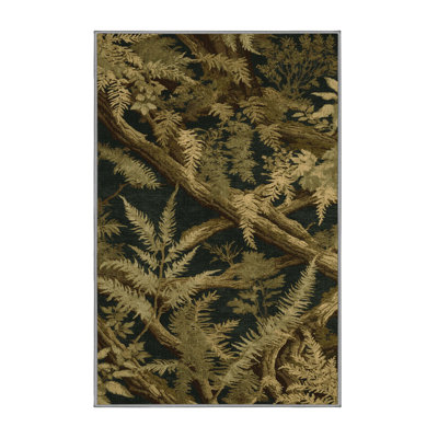Machine Washable Nature Brown Area Rug