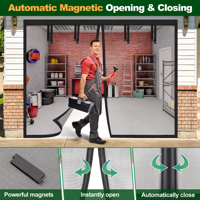 Magnetic Mesh Screen, 84" H x 96" W x 1" D