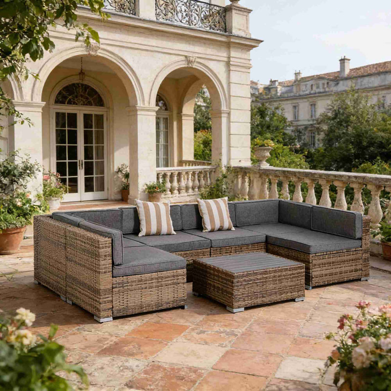 Ensemble de meubles de jardin en rotin