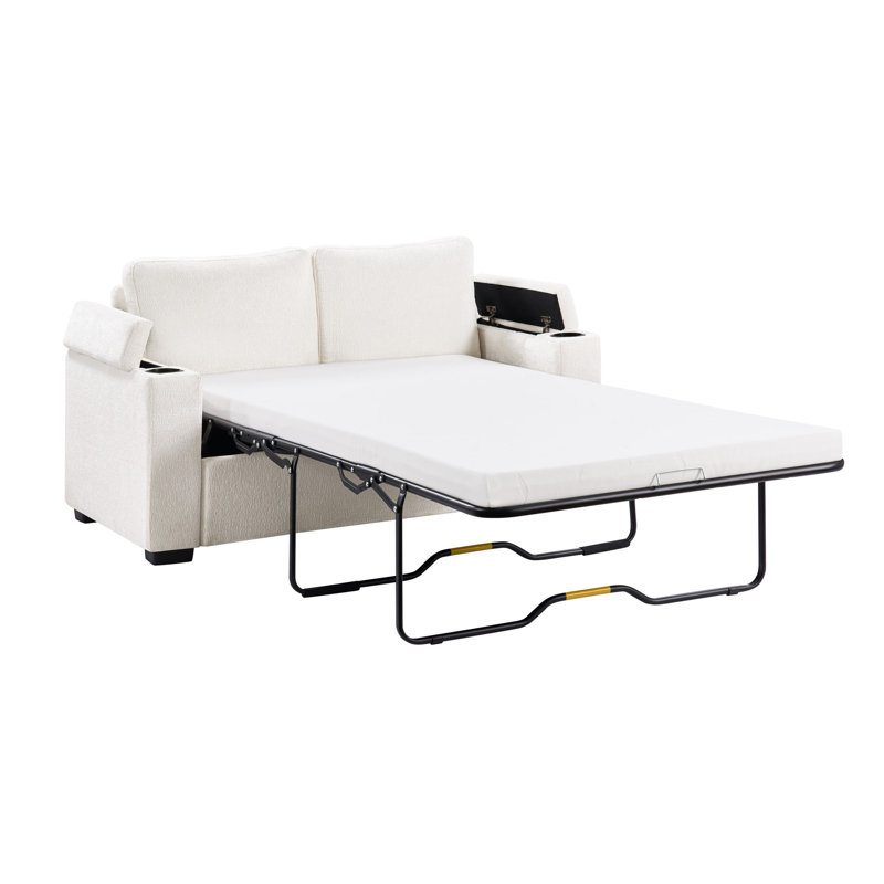 Canapé-lit convertible 3 en 1, Chenille beige