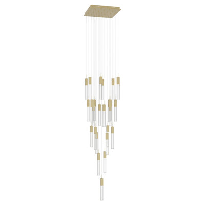Luminaire suspendu à 41 lumières en cristal transparent de la collection Vennie