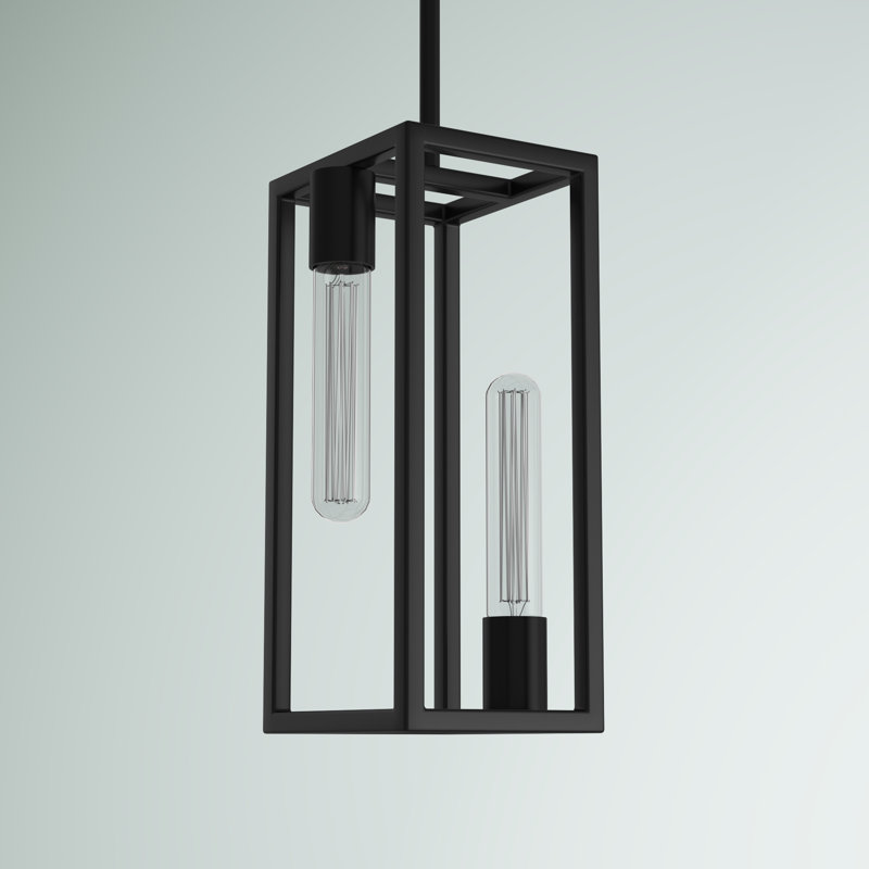 Warren 2 - Light Matte Black Lantern Pendant