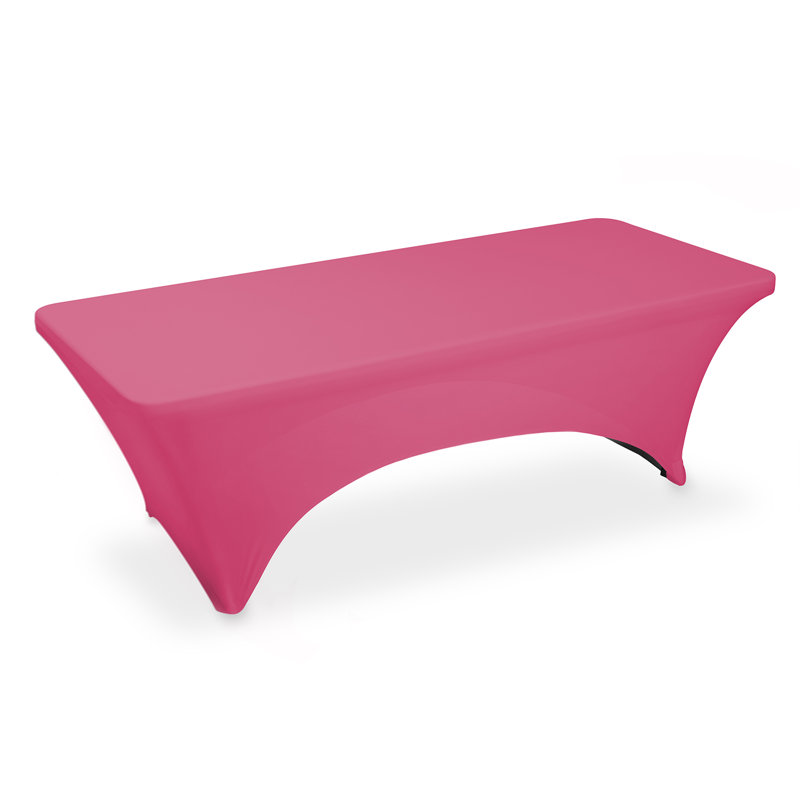  Solid Color Polyester Wedding Tablecloth, Fuchsia, 96" x 30"
