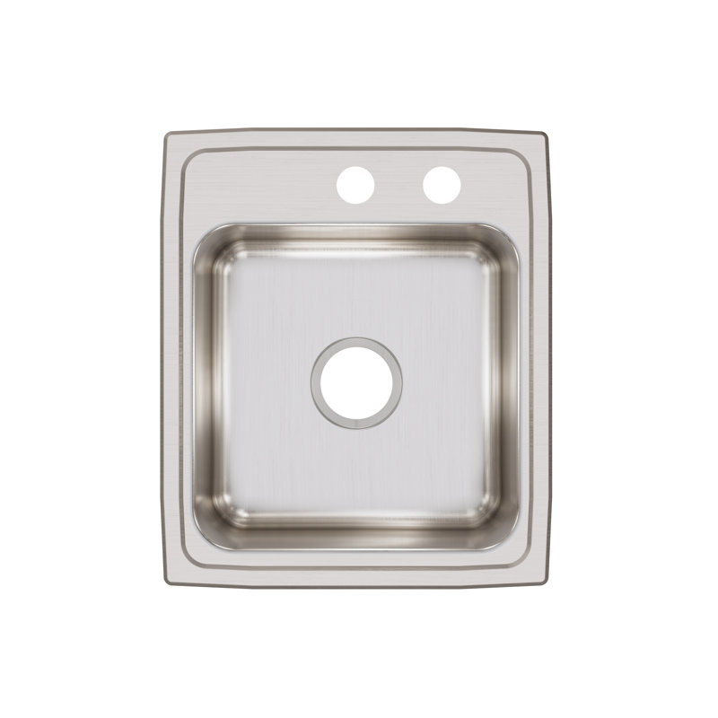 Lustertone 17" L x 20" W Drop-In Kitchen Sink, MR2 hole