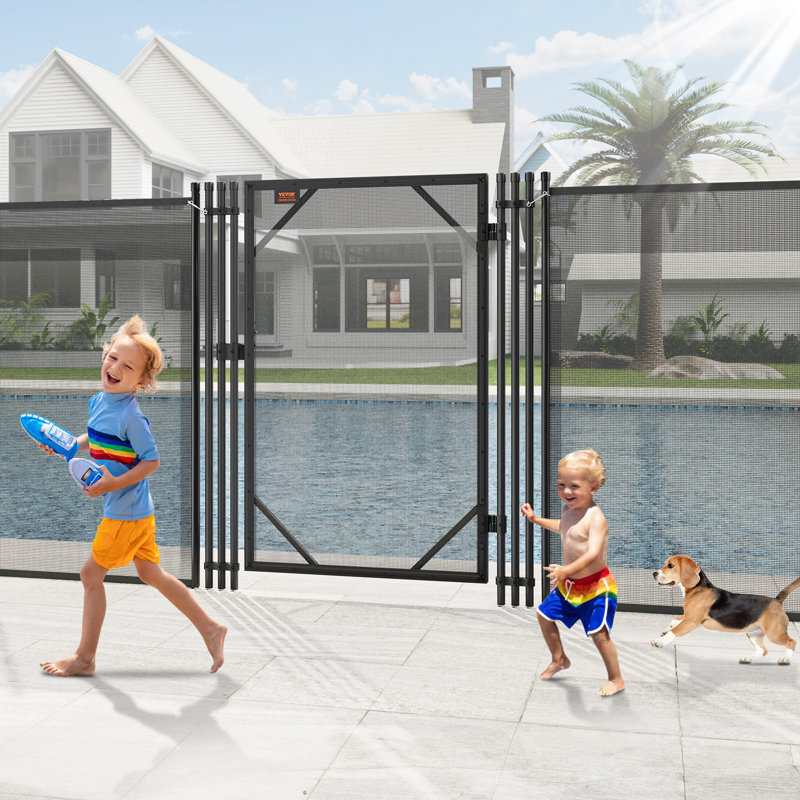 Pool Fence Gate 4 x 2.5 FT Removable Inground Pool Gate for Kids Security