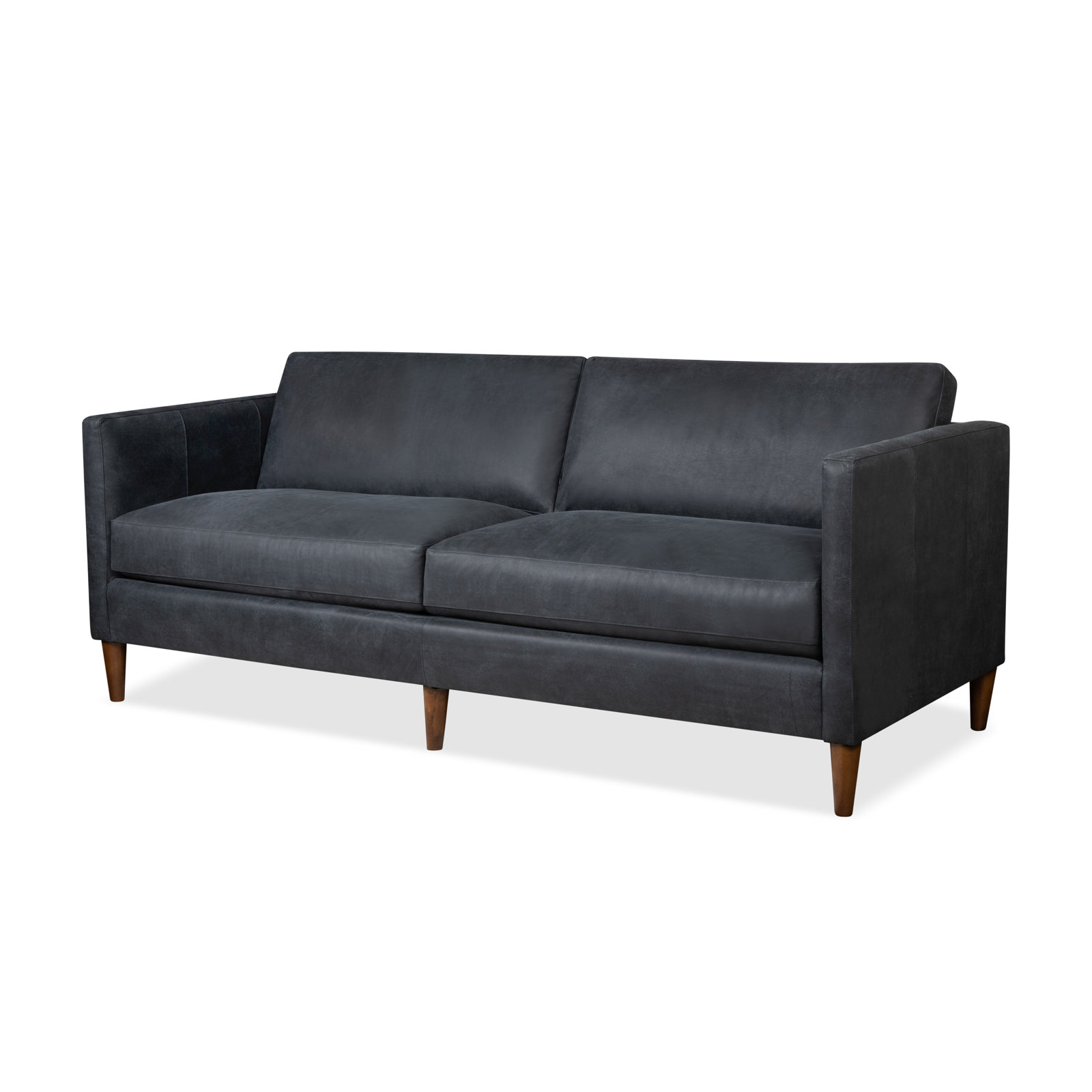 Clifford 87'' Sofa, Cordoba Noir Top Grain Leather