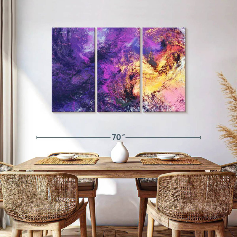 Avery Purple Abstract Texture, 36" H x 57" W