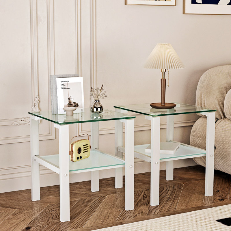 Table de bout Mukram, Clair, Blanc, 2