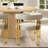 5-Piece 52" W Round Dining Set with Chenille Chairs-1310289642