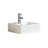 Modern Ceramic Square Vessel Bathroom Sink with Overflow