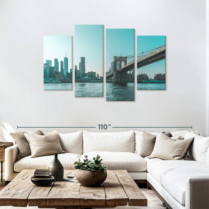 Lilie Brooklyn Bridge Daybreak, 48" H x 75" W