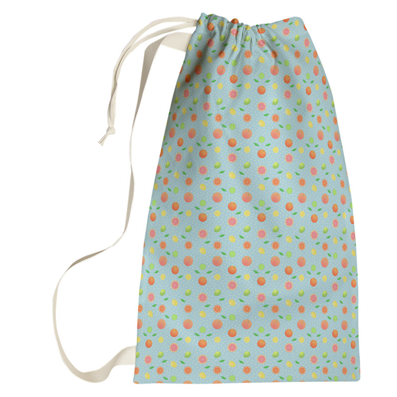 Sac à linge à fruits à agrumes, Petit (H 64 po x l 20 po x P 1,5 po), Bleu sarcelle