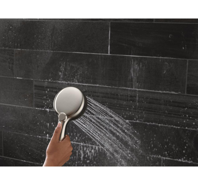 Pomme de douche à 7 jets ProClean, douchette à jet haute pression, Nickel poli Lumicoat