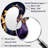 Geohagan Abstract Marble Geode Purple I - Liquid Ink Asymmetrical Large Wall Mirror, Modern Unique Shape Unique Mirror, Printed Metal Art-60441931