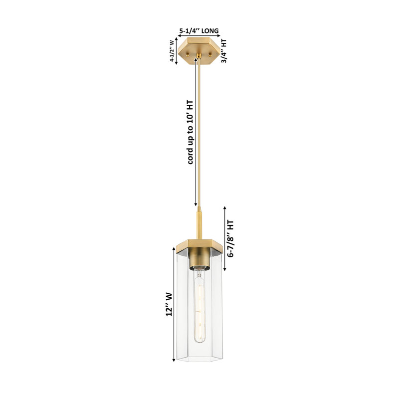 Downtown Urban - Blakeley - Luminaire suspendu 1 corde 5 po - Finition nickel satiné - Abat-jour fumé clair, Gris fumée clair
