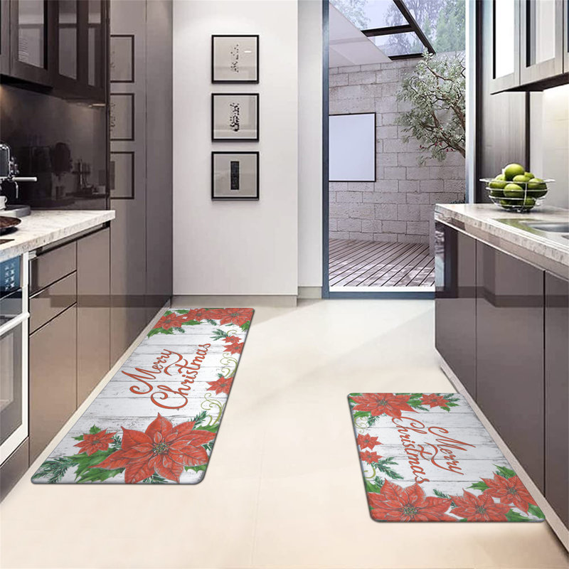 Ensemble de tapis et de tapis de cuisine anti-fatigue Deshion Christmas (ensemble de 2)