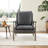 Caigan Abbyton Genuine Leather Accent Chair