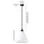 Luminaire suspendu conique à 1 lumière Canto-624393348