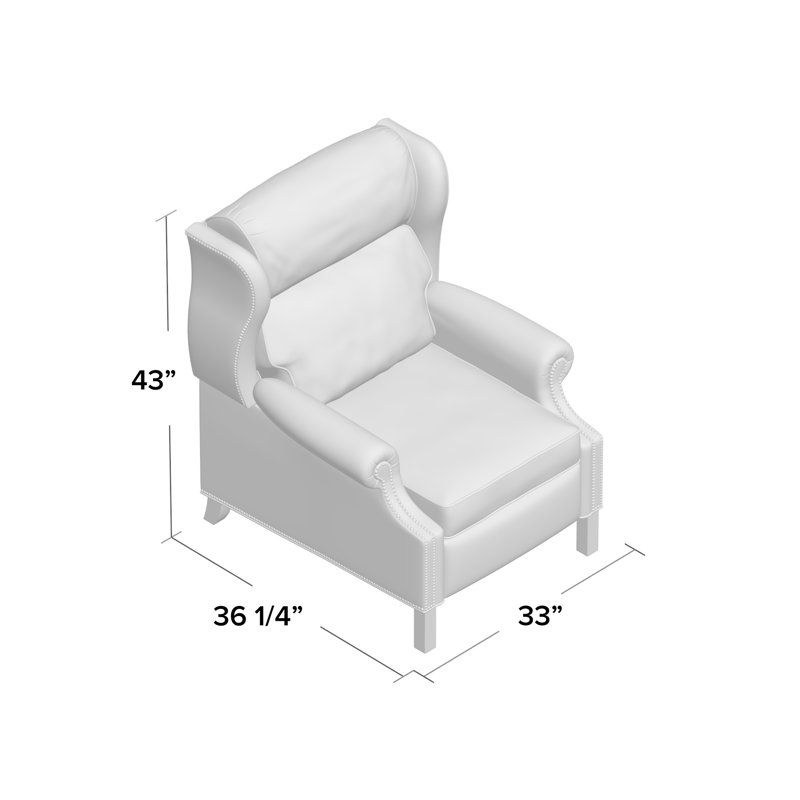 Presidential Power Recliner, Anilina Cacao Genuine Leather, Mahogany, Pewter