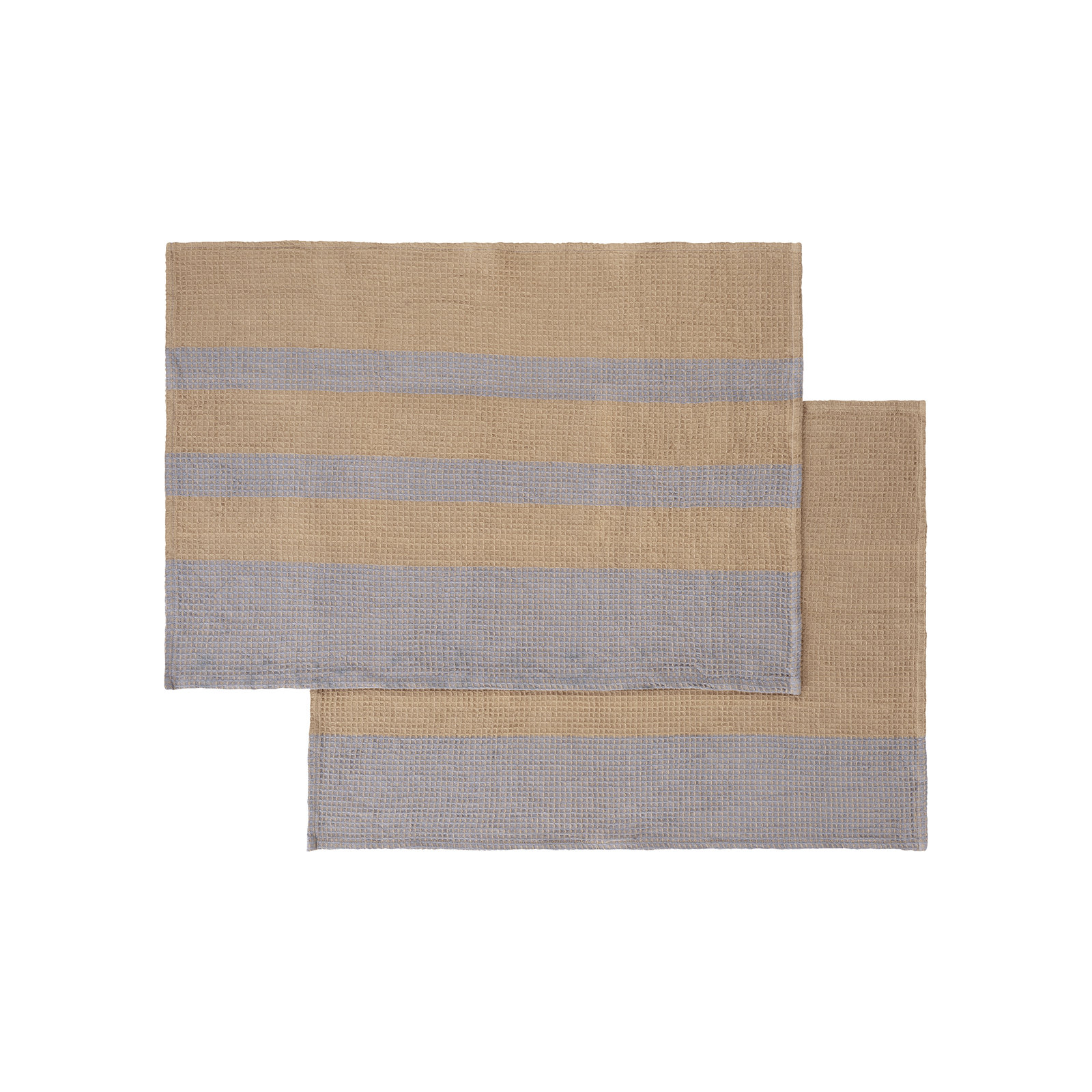 Gano Organic Cotton Tea Towel, Indian Tan/Tradewinds