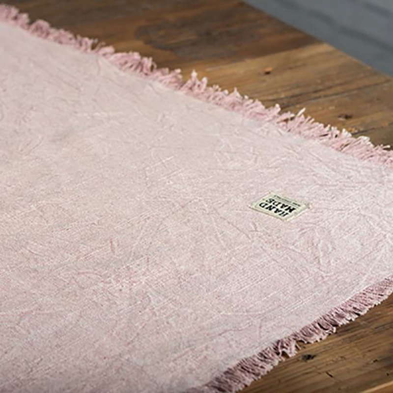 Keyrah Solid Color Cotton Blend Rectangular Tablecloth, 90" x 60", Light Pink