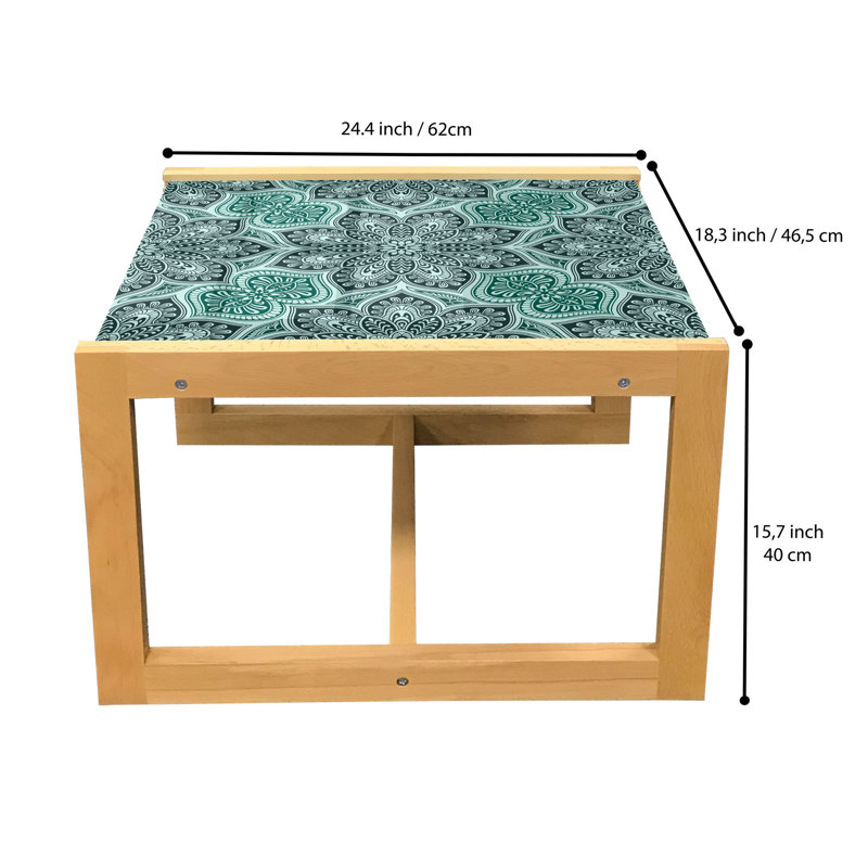 Jalob Trestle Coffee Table, 40cm H x 46.5cm W x 62cm D