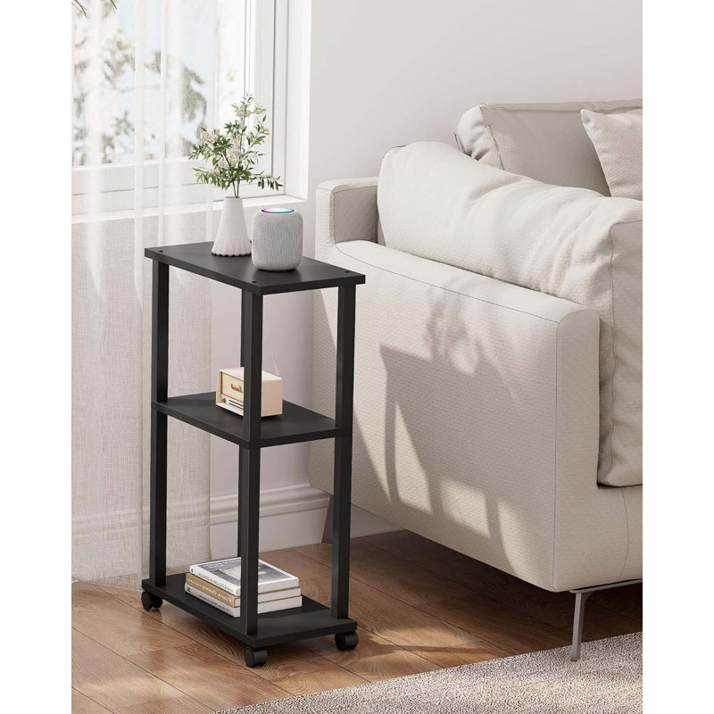 Small Side Table, Narrow End Table, Bedside Table, Couch Side Table With Wheels For Living Room Or Bedroom, TB01BB061