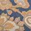 Tapis écologiques en laine touffetée à la main Akain - carré, bleu, motif floral moderne, tapis antidérapants faits à la main et épais pour salon, chambre à coucher-247674493-244019425